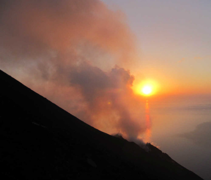 Sunset at Stromboli.